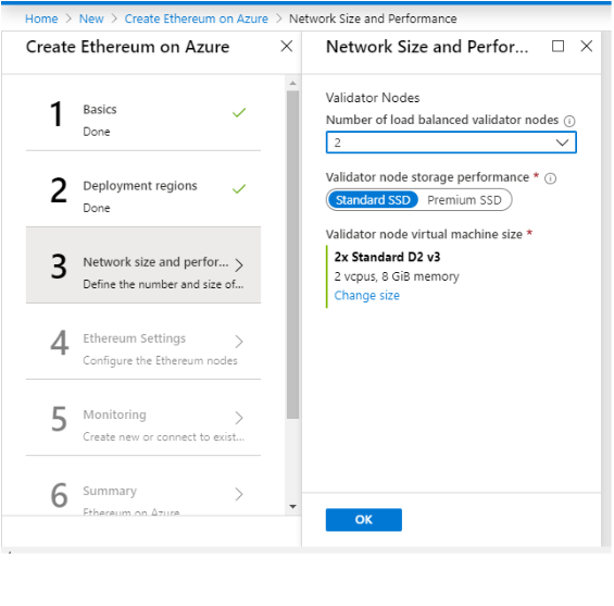 Step 3 to create Ethereum on Azure